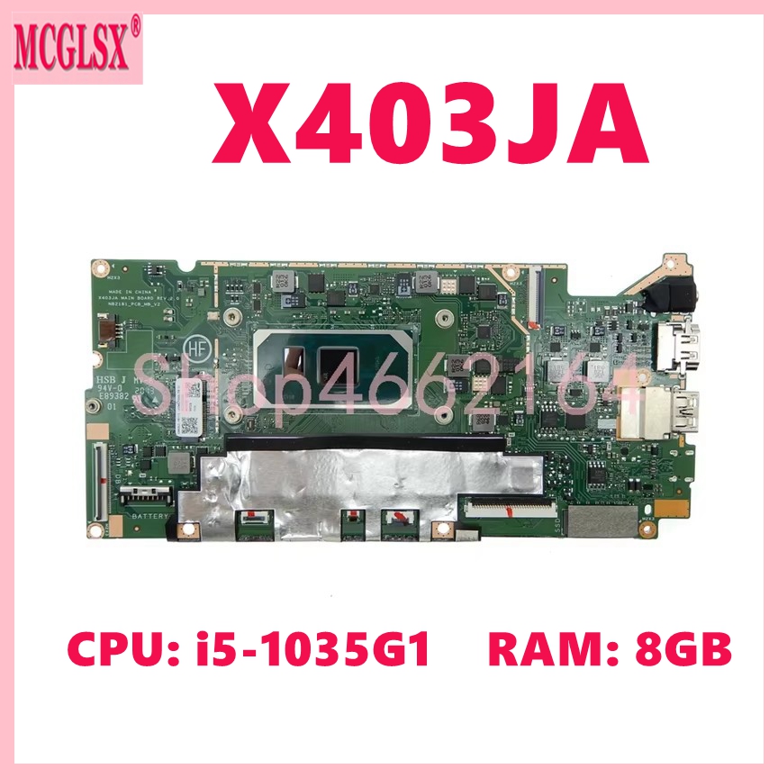 Ddr4 8Gb - X403JA พร้อม I5-1035G1 CPU 8GB-RAM โน้ตบุ๊คเมนบอร์ดสำหรับเอซุส