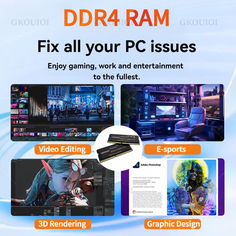 GKOUIOI DDR4 หน่วยความจำแรม 4G - Sodimm Ddr4 บทวิจารณ์และราคา