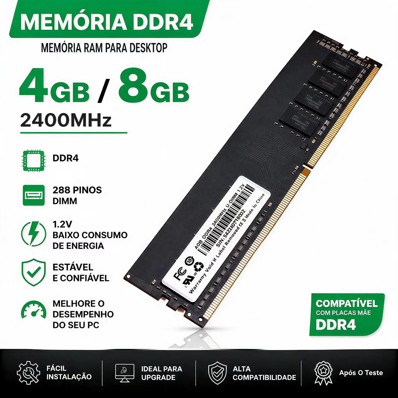 แรม DDR4 4GB 8GB 2400MHz หน่วย - Server Memory Ddr4 บทวิจารณ์และราคา