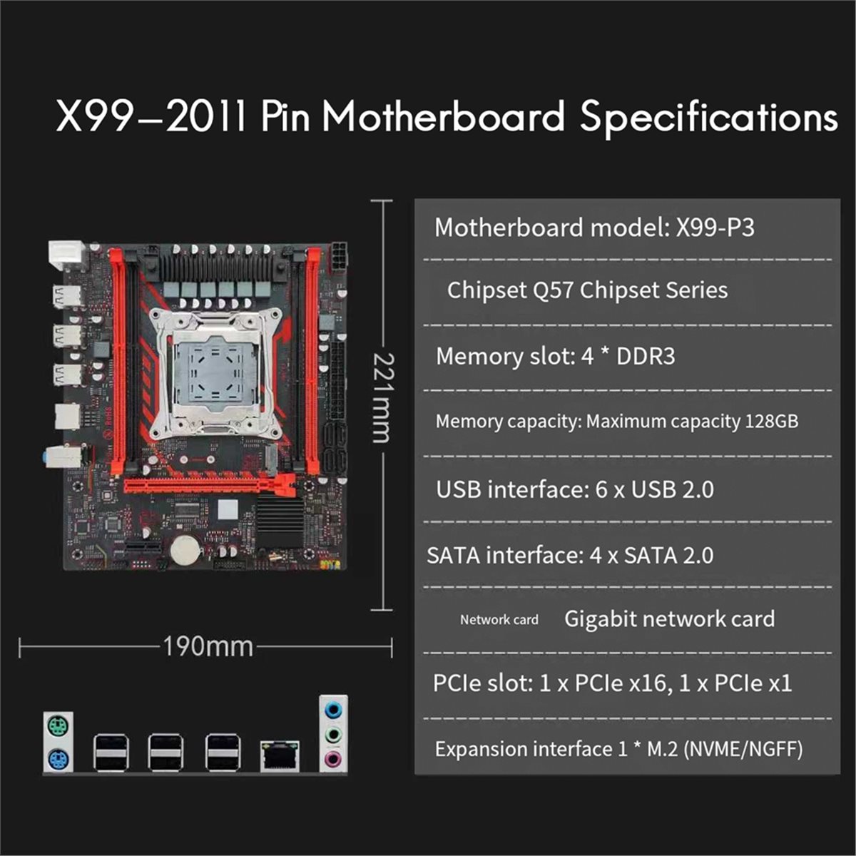 (A01R) X99 เมนบอร์ด X99 P3 LGA - Ddr3 Ram บทวิจารณ์และราคา