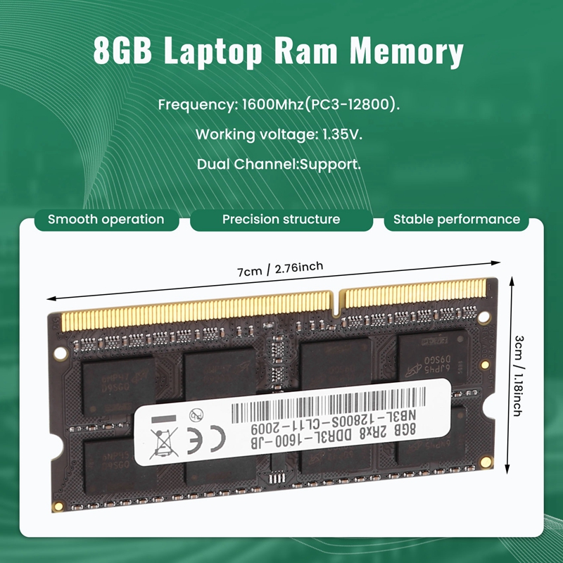 DDR3 8GB หน่วยความจำแล็ปท็อป 1 - Ddr3 Ram บทวิจารณ์และราคา
